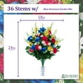 thumbnail image 4 of Sympathy Silks Artificial Cemetery Flowers Blue Anemone Garden Mix, 4 of 6
