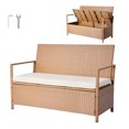 thumbnail image 1 of VEVOR Outdoor Storage Bench PE Rattan 70Gal Deck Box for Outdoor Seat & Storage, 1 of 9