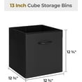 thumbnail image 4 of StorageWorks Storage Cubes, 13-inch Leather Bins with Handle, Cube Organizer Baskets for Shelves and Closet, Collapsible Storage Bins, 4-Pack, White, 4 of 7