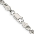 thumbnail image 3 of 925 Sterling Silver Rope Chain Styles Necklace 4.25 mm Diamond-cut 26 inch, 3 of 4