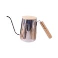 thumbnail image 2 of Hervidor de café de cuello de cisne con asa, pico largo y estrecho, portátil, para verter café Espejo plateado de 350 ml., 2 of 9