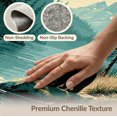 thumbnail image 6 of ODIKA 8'x10' Washable Area Rug Fishing Lake Border Cabin Forest Wildlife Print Motif Motifs for King Size Bedroom Under Bed, Master Suite, Non-Shedding, Easy Care, 6 of 7