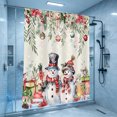 thumbnail image 3 of Christmas Bathroom Curtain, Waterproof 70.9 x 59.1 Inch Fabric Shower Curtain with Hooks for Holiday Home Decor and Bath Accessories H, 3 of 4