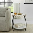 thumbnail image 6 of Uttermost Chainlink Contemporary Marble & Iron Side Table in White/Gold/Black, 6 of 6