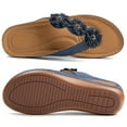 thumbnail image 3 of Ecetana Women Casual Wedge Sandals Comfortable Flower Flip-flops Summer Beach Sandals, 3 of 6