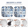 thumbnail image 7 of Multi-Size 2pce Car Front Glass Visor Collapsible Sunscreen No Odor Comfortable For Most Cars Suv Trucks Aliceblue Geometric Patterns_2, 7 of 7