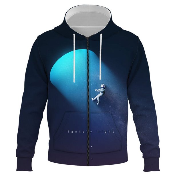 Sudadera con capucha y cremallera de cielo nocturno de primavera para hombre, mujer y niño, sudaderas casuales de moda con estampado 3D, ropa de calle para niño y niña, abrigo genial