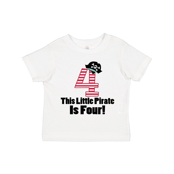 Inktastic Pirate 4th Birthday Party Boys or Girls Toddler T-Shirt