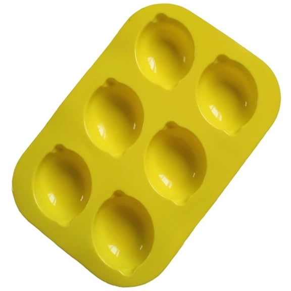 vlrwzc 6-Cup 3D Lemon Silicone Cake Mold, Mousse & Jelly Dessert Molds, Cake Mould Cupcake Pan Silica Gel Material Cake Pan Dessert Non-Stick
