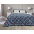 thumbnail image 1 of 4th of July Down Alternative Comforter, Rockets and Hearts Celebration Freedom of the United States Flag Design, Microfiber Quilt for All Season, 5 Sizes, Red Royal Blue, by Ambesonne, 1 of 3