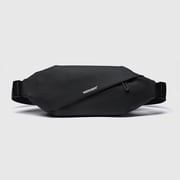 WEIXIER Men's Waterproof Fanny Pack with 4 Zipper Pockets Sports Waist Bag Carrying All Phones, Black