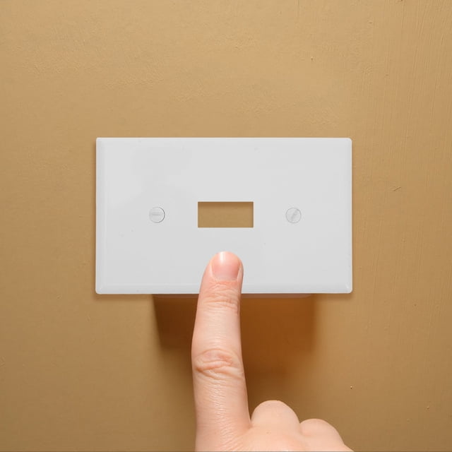 LOLIPPYY White Single Light Switch Cover Plate Wall Plate with Smooth Rounded Edges for Residential and Commercial Use