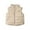 Beige, variant on HAOTAGS Quilted Vests for Boys Girls（4-12), Zip Up Stand Collar Sleeveless Down Jacket with Pocket Blue 5 Years