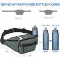 thumbnail image 4 of Scifil Fanny Pack, Crossbody Waist Bag with Water Bottle Holder for Men Women, Hip Pack Bum Bag for Running Traveling Hiking Cycling Dog Walking, Adjustable Belt Strap, Grey, 4 of 7