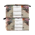 thumbnail image 2 of WOBOGO Artistic Scent Lass Clothes Storage 2Pack Foldable Thick Fabric Blanket Organizer Bag with Handle 21.65×13.78×12.4in, 2 of 7