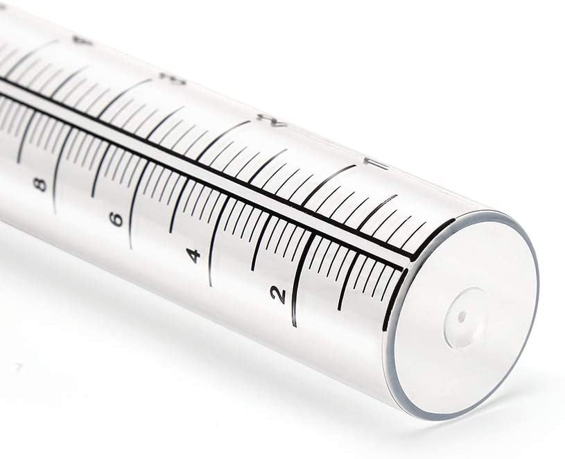 Litake 6" Capacity Glass Rain Gauge Replacement Tube for Yard Garden Outdoor, Overall Size 7.5in Depth x 1.4in Diameter and Weather-Resistant