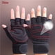 thumbnail image 2 of Guantes de medio dedo para levantamiento de pesas para hombre y mujer, mancuernas para gimnasio, entrenamiento, culturismo, Fitness, Protector de manos de medio dedo Fivean Guantes deportivos, 2 of 2