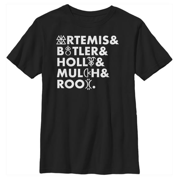 Boy's Disney Artemis Fowl Magic Names  Graphic Tee Black Medium