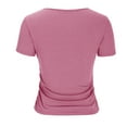 thumbnail image 4 of Aloohaidyvio Crop T Shirts for Women,Womens Short Sleeve T Shirts V Neck Crop Going Out Cute Tops for Women Basics Tees Summer Trendy Clothes, 4 of 5