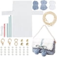 thumbnail image 2 of DIY Knitting & Crochet Handbags Kit, Mesh Plastic Canvas Kit for Shoulder Bags, Crossbody Bags, Handmade Purse Materials, Sky Blue, 2 of 4