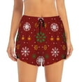 thumbnail image 2 of Sigee Merry Christmas for Women's Athletic Shorts High Waisted Running Shorts Pocket Sporty Short Gym Elastic Workout ShortsMedium, 2 of 9