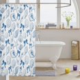 thumbnail image 3 of Manfei Ocean Seashell Bowknot Shower Curtain 72Wx78L,Ocean Sweet Bath Curtain, 3 of 5
