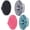 (Set) Dark Green+pink+gray+black, variant on Food-Grade Soft Silicone Body Scrubber Shower Brush Handheld Cleansing Skin Brush, Gentle Exfoliating and Lather Well (Black)