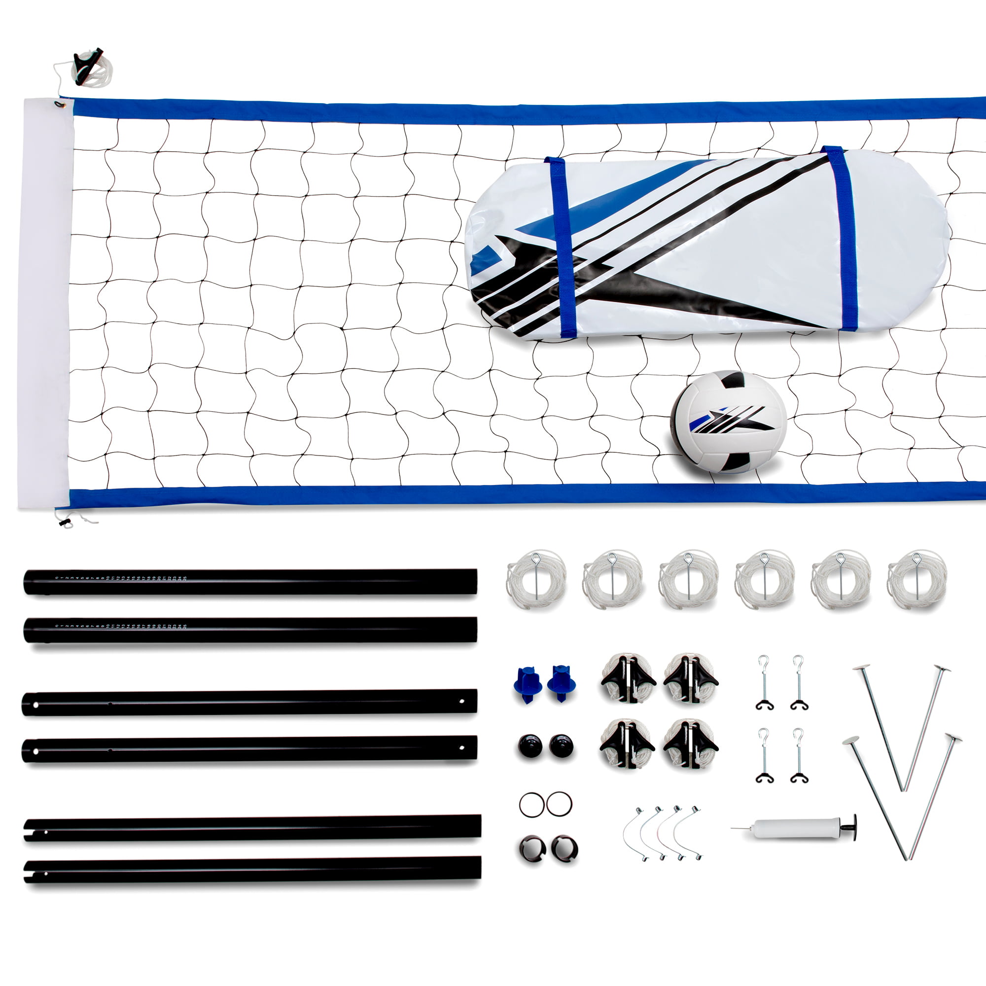 Training Equipment Complete Outdoor Volleyball Game Set Kit with Accessories 