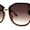 Tortoise Brown, variant on Womens Slick Rimless 90s Fashion Butterfly Plastic Sunglasses Beige Brown
