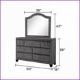 thumbnail image 5 of Dressers Modern 7-Drawer Crystal Tufted Velvet Dresser | Gray | Wood Blend, 5 of 5
