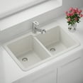 thumbnail image 4 of MR Direct T801-White Quartz Granite Sink two basket strainers, 4 of 5