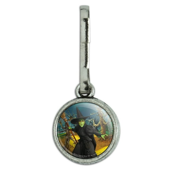 Wizard of Oz Wicked Witch Character Antiqued Charm Clothes Purse Suitcase Backpack Zipper Pull Aid