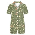 thumbnail image 4 of Jamicy Pyjama d'Halloween pour Femmes, Mode Décontractée, Imprimé, Haut à Manches Courtes avec Col à Revers et Short, Ample et Confortable, Ensemble de Pyjama pour la Maison, 4 of 4