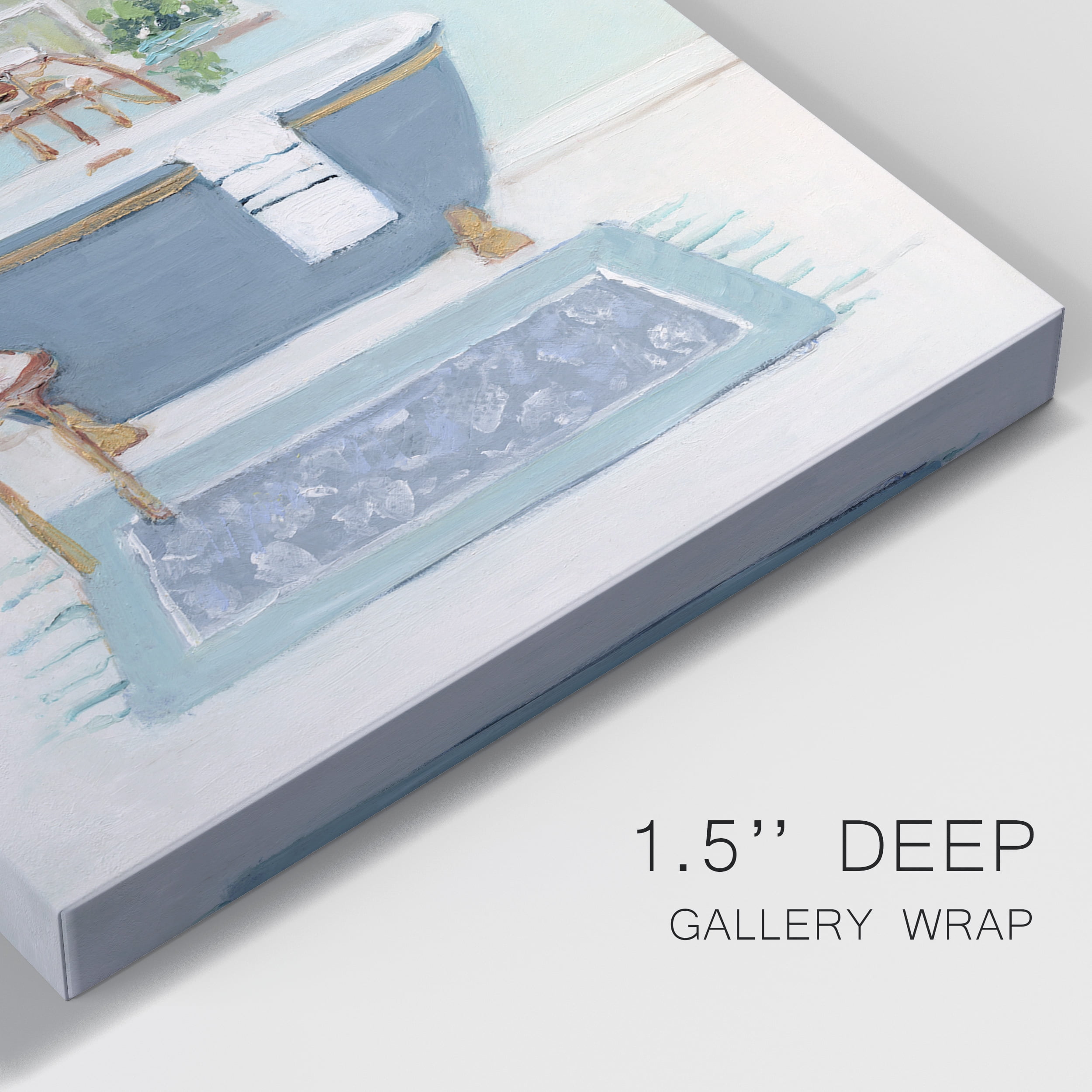 Blue Bath I Premium Gallery Wrapped Canvas - Ready to Hang - 18 x 27