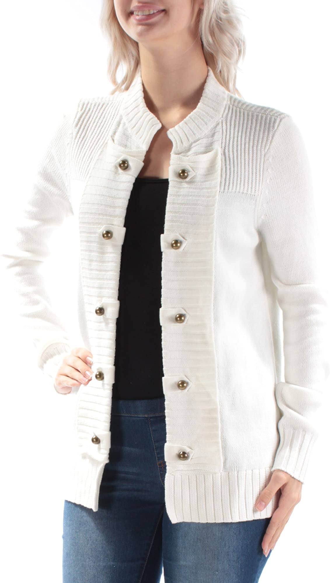 Maison Jules Womens Knit Embellished 