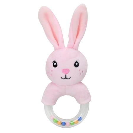 

Shangqer Soft Cartoon Fox Rabbit Sheep Plush Handbell Infant Baby Sound Rattle Toy Gift