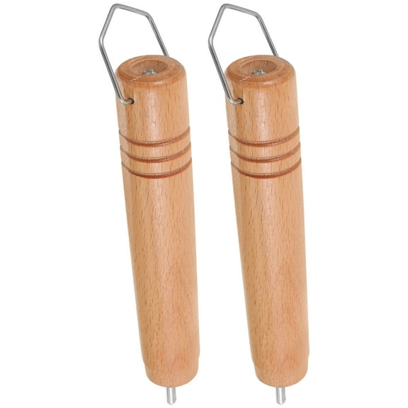 BESTOYARD 2Pcs Wooden Pot Handles with Hanging Hole for Kitchen Accessories