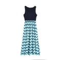 thumbnail image 1 of ITFABS Robe Mère Fille, Robe Maxi Bohème, Robe Sans Manches à Empiècements, 1 of 2