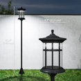 thumbnail image 2 of Black Solar Post Light - 72" Outdoor LED Lamp, IP44 Waterproof for Garden, Patio, Pathway - 2 Pack, Stainless Steel & ABS Construction, 2 of 7