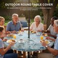 thumbnail image 3 of Round Outdoor Tablecloth with Umbrella Hole and Zipper, Coastal Octopus Tablecloth with Elastic Waterproof, Farmhouse Eucalyptus Leaf Marine Lifes Patio Table Covers for 36" - 44" Picnic Pool Tables, 3 of 9