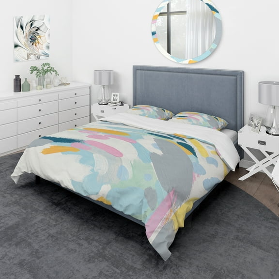 Designart 'Geometric Vortex II' Geometric Duvet Cover Set