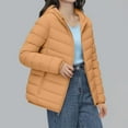thumbnail image 2 of Duoif Puffer Jacket Womens, Women's Casual Feather Lightweight 90 down Jacket Can Be Stored Solid Color down Jacket with Storage Bag for Winter Jackets for Women Orange L, 2 of 4