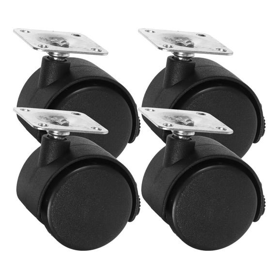 Soimiss 4Pcs Furniture Caster Wheels Black Metal and Hard Plastic with 360 Degree Swivel