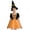 Orange, variant on IEFIEL Kids Girls Halloween Witch Costume Carnival Party Dress Up Velvet Bubble Sleeve Tutu Dress with Hat Orange 10