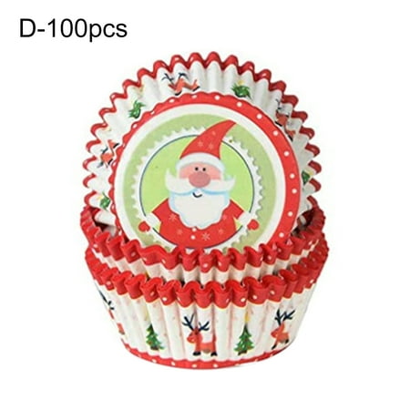 

HEVIRGO 100Pcs Cupcake Wrappers Food Grade Unique Pattern Paper High-temperature Resistant Muffin Cups Decorating Tools for Home B