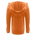 thumbnail image 5 of Fall Cardigans for Women Hooded Sweater Soft Knit Button Up Long Sleeve Cardigan Orange L, 5 of 5