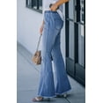 thumbnail image 3 of POGLIP Pantalon en Denim Multicolore pour Femmes, Pattes d'Éléphant, 3 of 6