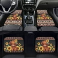 thumbnail image 2 of Renewold American Tribal Highland Cattle Cow Print Sunflower Car Floor Mats 4 Pieces Universal Fit Front & Rear Rubbrt Auto Rugs Full Set, Protect Car Interior for Car SUV Van Trucks, 2 of 7
