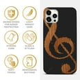 thumbnail image 4 of Case Yard Wooden Case for iPhone-12-Pro-Max Soft TPU Silicone cover Slim Fit Shockproof Wood Protective Phone Cover for Girls Boys Men and Women Supports Wireless Charging Music Is The Answer Design, 4 of 7
