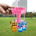 thumbnail image 4 of XKHAZA 6 Shot Glass Dispenser and Holder, Multiple 6 Shot Dispenser for Filling Liquids, Carrier Liquor Dispenser with Opener, Gifts Drinking Games for Bar Cocktail Wine Party, 4 of 9